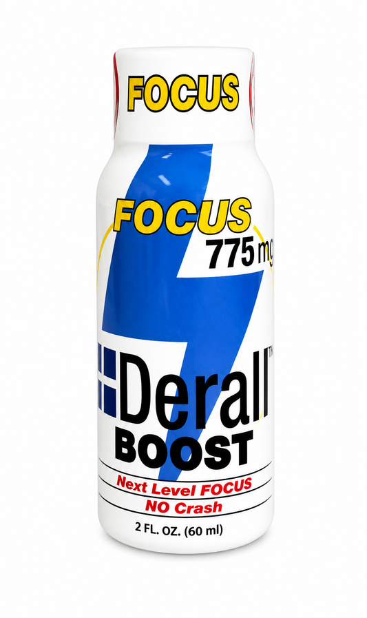 Derall Boost 2oz Energy Shot – 775mg Fast Acting Energy & Focus Support