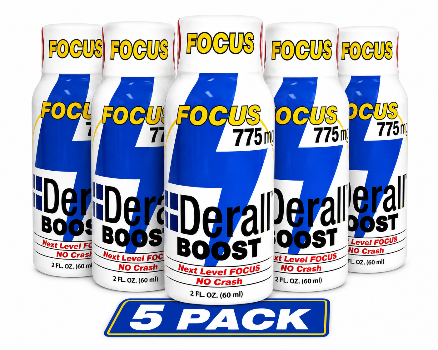 Derall Boost 2oz Energy Shot – 775mg Fast Acting Energy & Focus Support