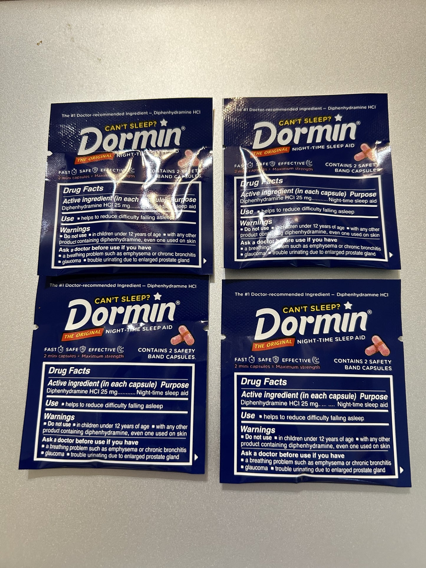 Dormin Natural Sleep Support Capsules – 25 Count Packets
