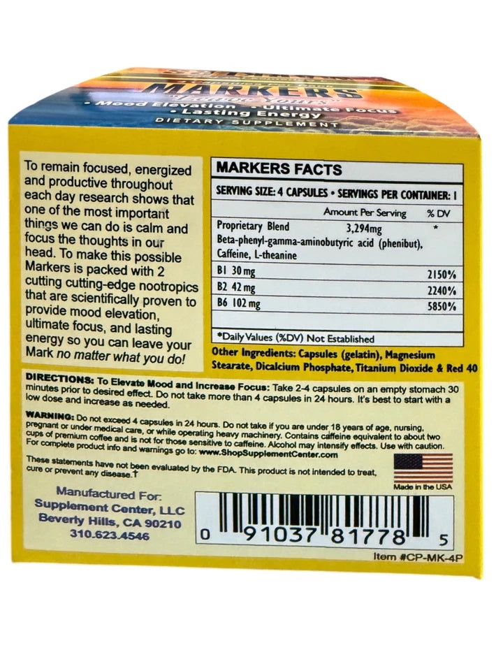 Markers – Energy / Focus Support (Packet Options)