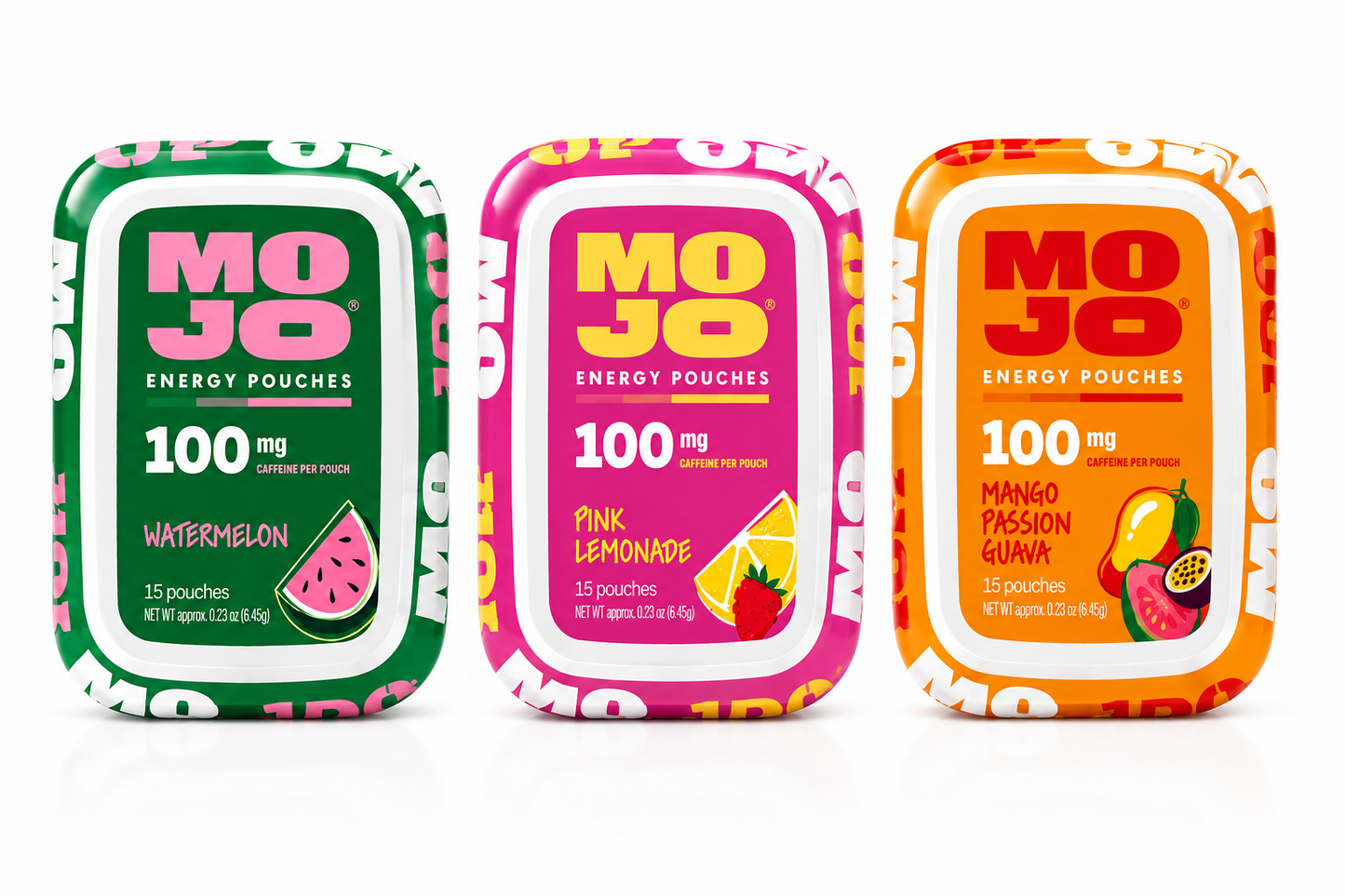 MOJO 100 mg Energy Pouches – 5 Packs (75 Pouches)