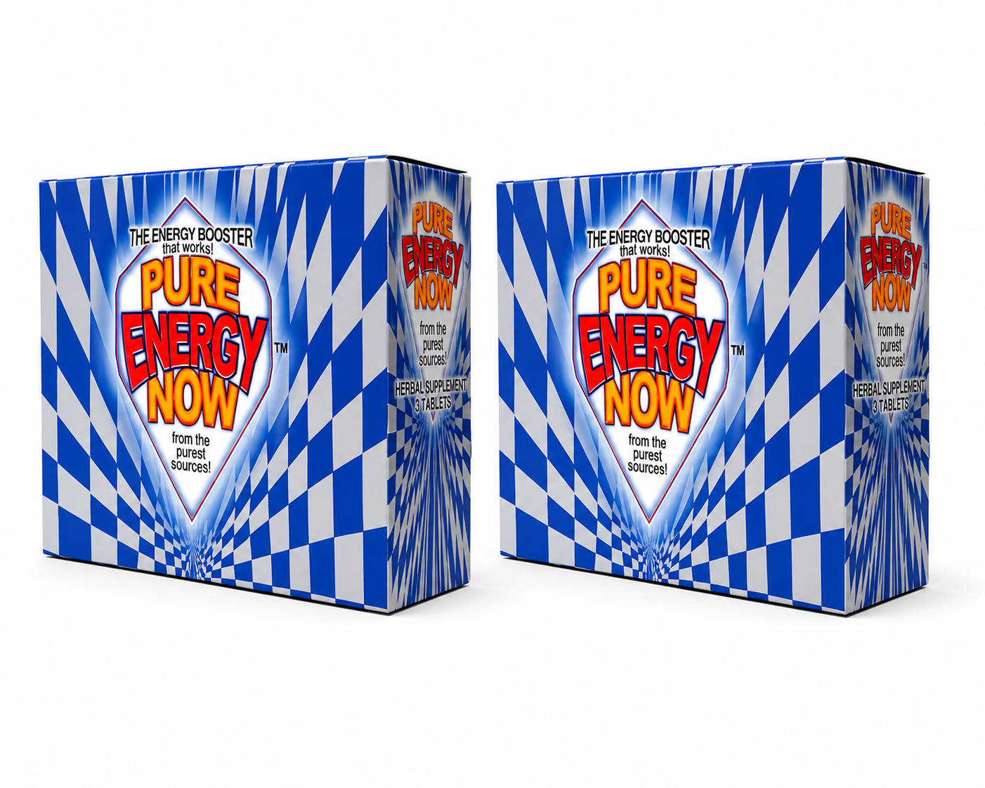 Pure Energy Now Herbal Supplement 2 Full Box 48 Packs 144 Tablets Total