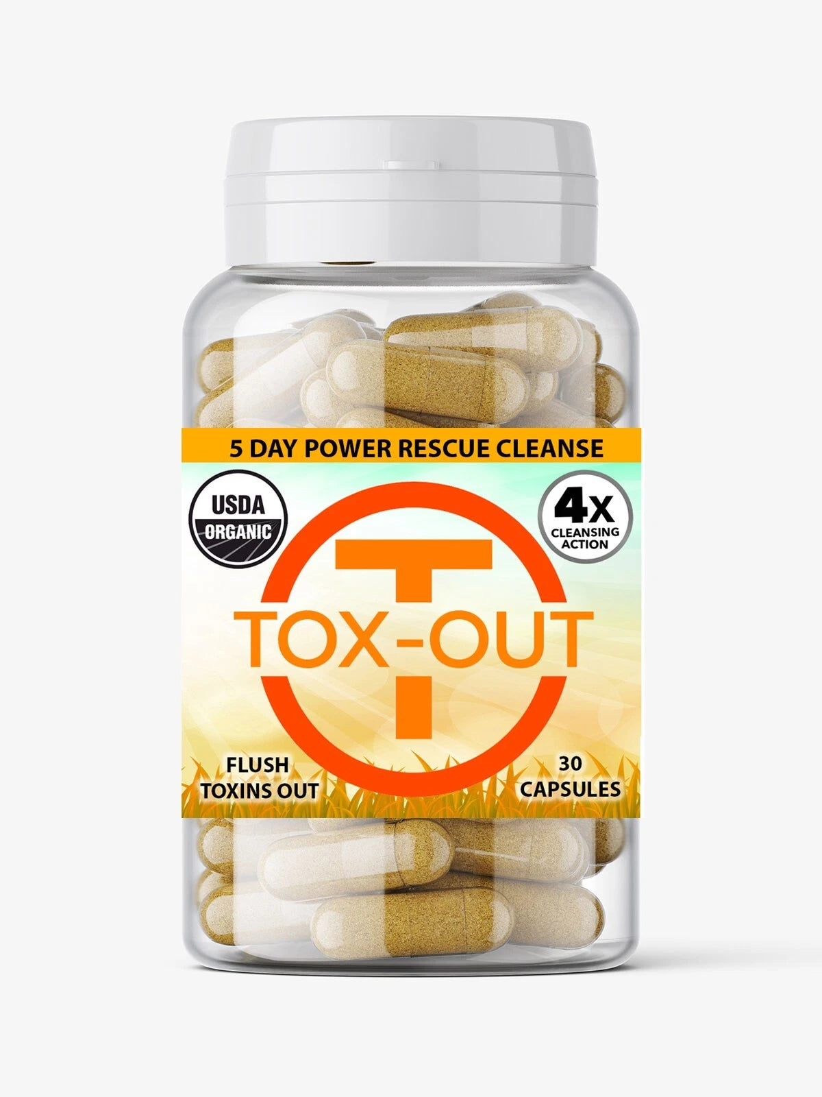 Tox-Out 5 Day Body Cleanse & Herbal Detox Support – 60 Capsules