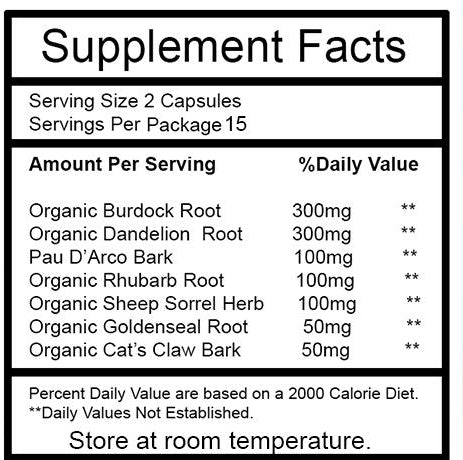 Tox-Out 5 Day Body Cleanse & Herbal Detox Support – 60 Capsules
