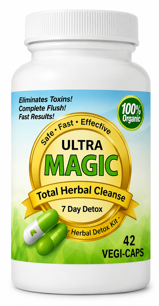 Ultra Magic Detox™ 7-Day Herbal Cleanse & System Flush – 42 Vegi-Caps