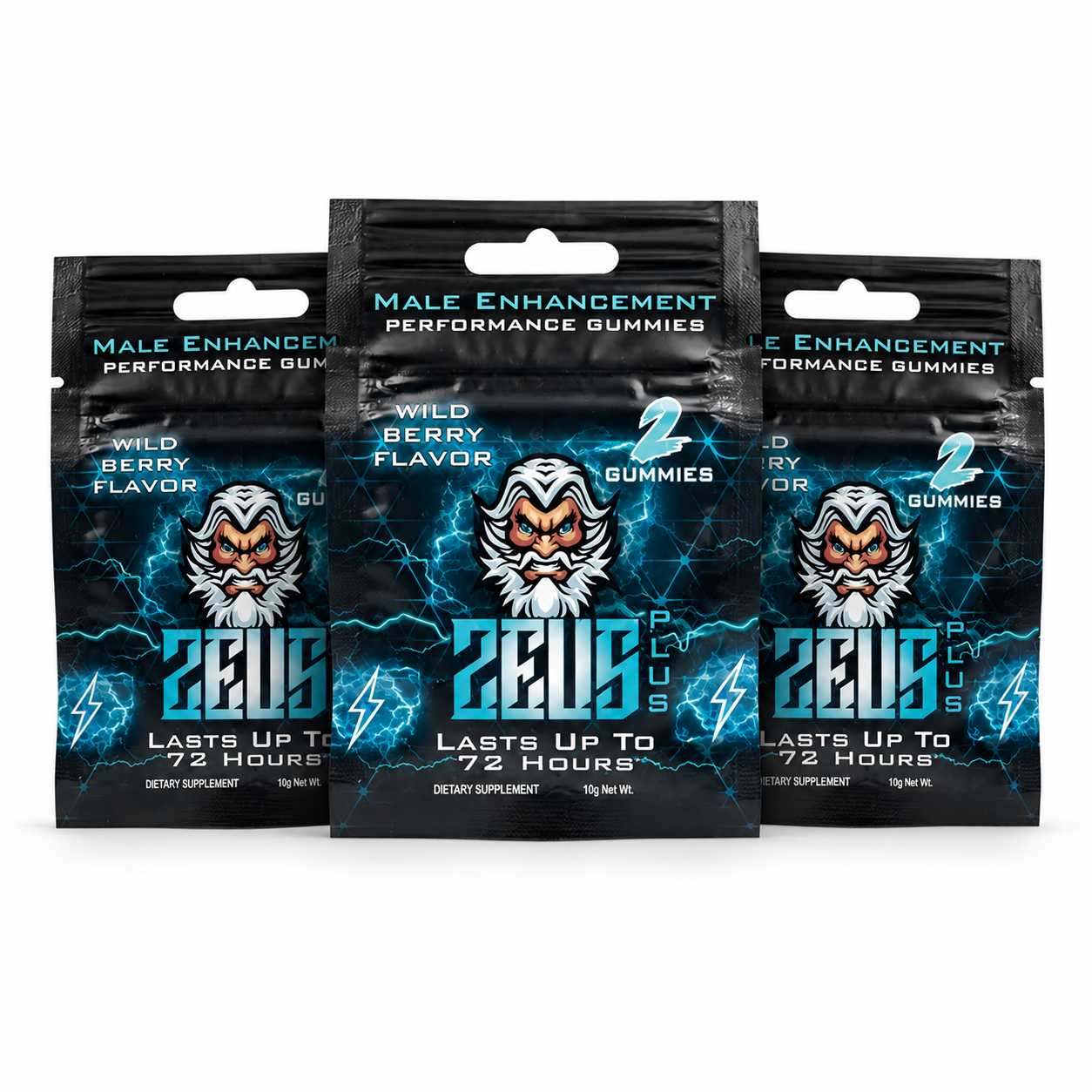 Zeus Gummies – Energy, Performance & Male Vitality Support (Single-Serve Packets)