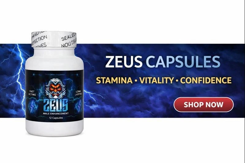 Zeus – Energy, Performance & Male Vitality Support (12 Capsule Bottle)