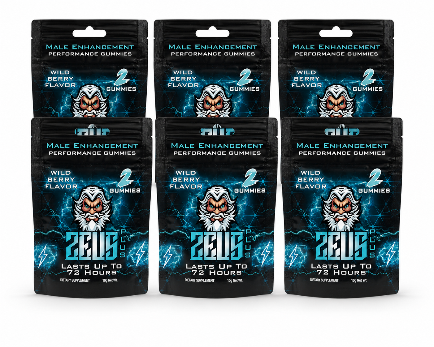 Zeus Gummies – Energy, Performance & Male Vitality Support (Single-Serve Packets)