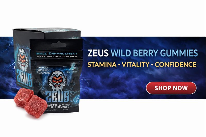 Zeus Gummies – Energy, Performance & Male Vitality Support (Single-Serve Packets)
